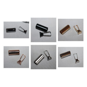 Metall-Kordelenden 27 mm mit 5 mm Durchzug – Set aus 4 Stück