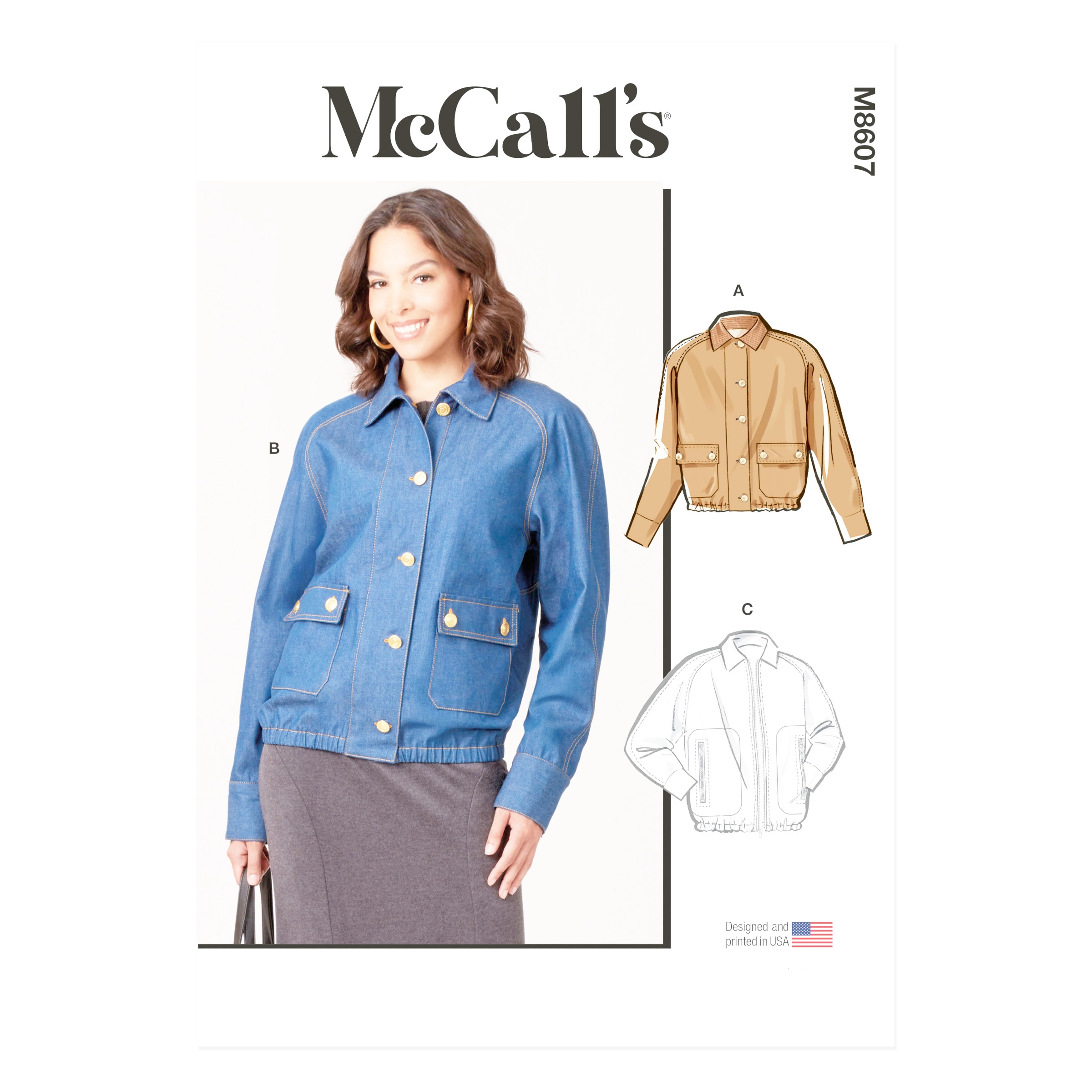 McCall’s Schnittmuster M8607 – Damen Jeansjacke und Blouson
