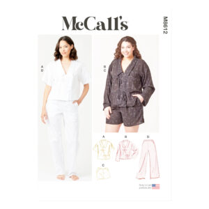 McCall’s Schnittmuster M8612 – Damen-Schlafanzug in verschiedenen Varianten