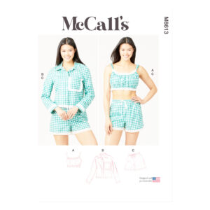 McCall’s Schnittmuster M8613 – Damen Shorty-Schlafanzug mit verschiedenen Varianten