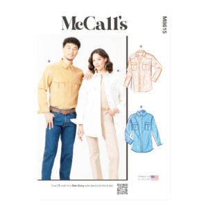 McCall’s Schnittmuster M8615 – Unisex Hemd / Jeanshemd mit Knopfleiste