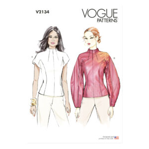 Vogue Schnittmuster V2134 f&uuml;r eine extravagante Damenbluse mit angeschnittenem Arm