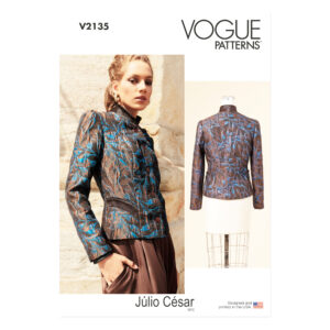 Vogue Schnittmuster V2135 f&uuml;r eine ausgefallene Damenjacke mit Stehkragen