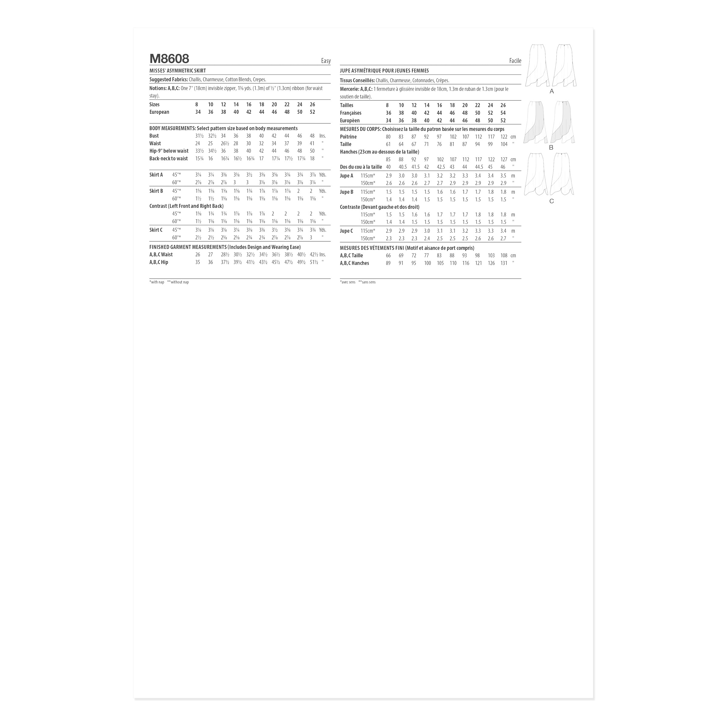 McCalls Schnittmuster M8608 - Rock mit Volanabschluss – Bild 7