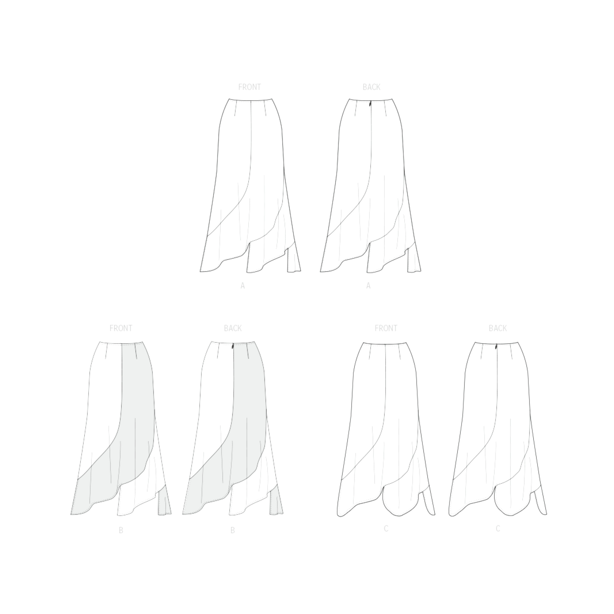 McCalls Schnittmuster M8608 - Rock mit Volanabschluss – Bild 6