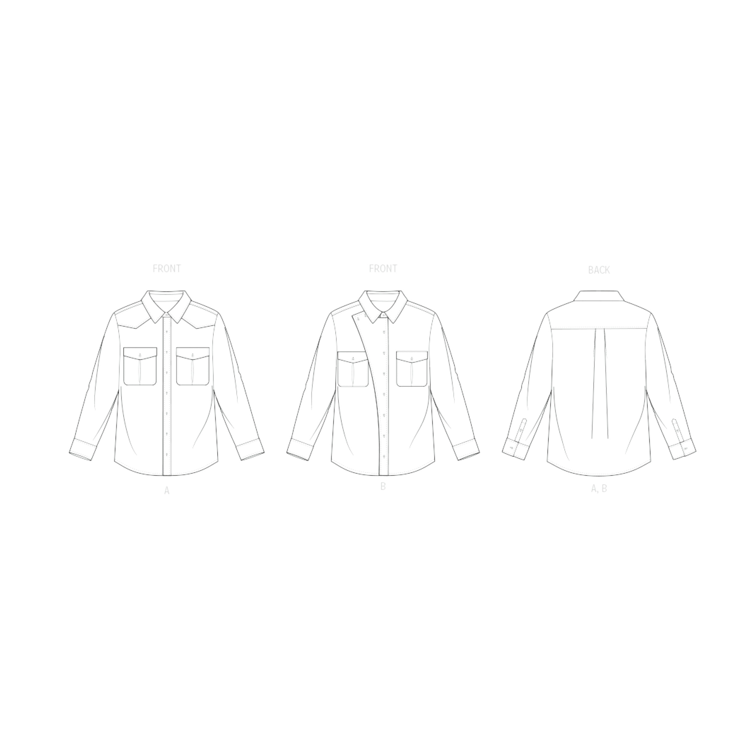 McCalls Schnittmuster M8615 - Hemd - Jeanshemd - Unisex – Bild 8