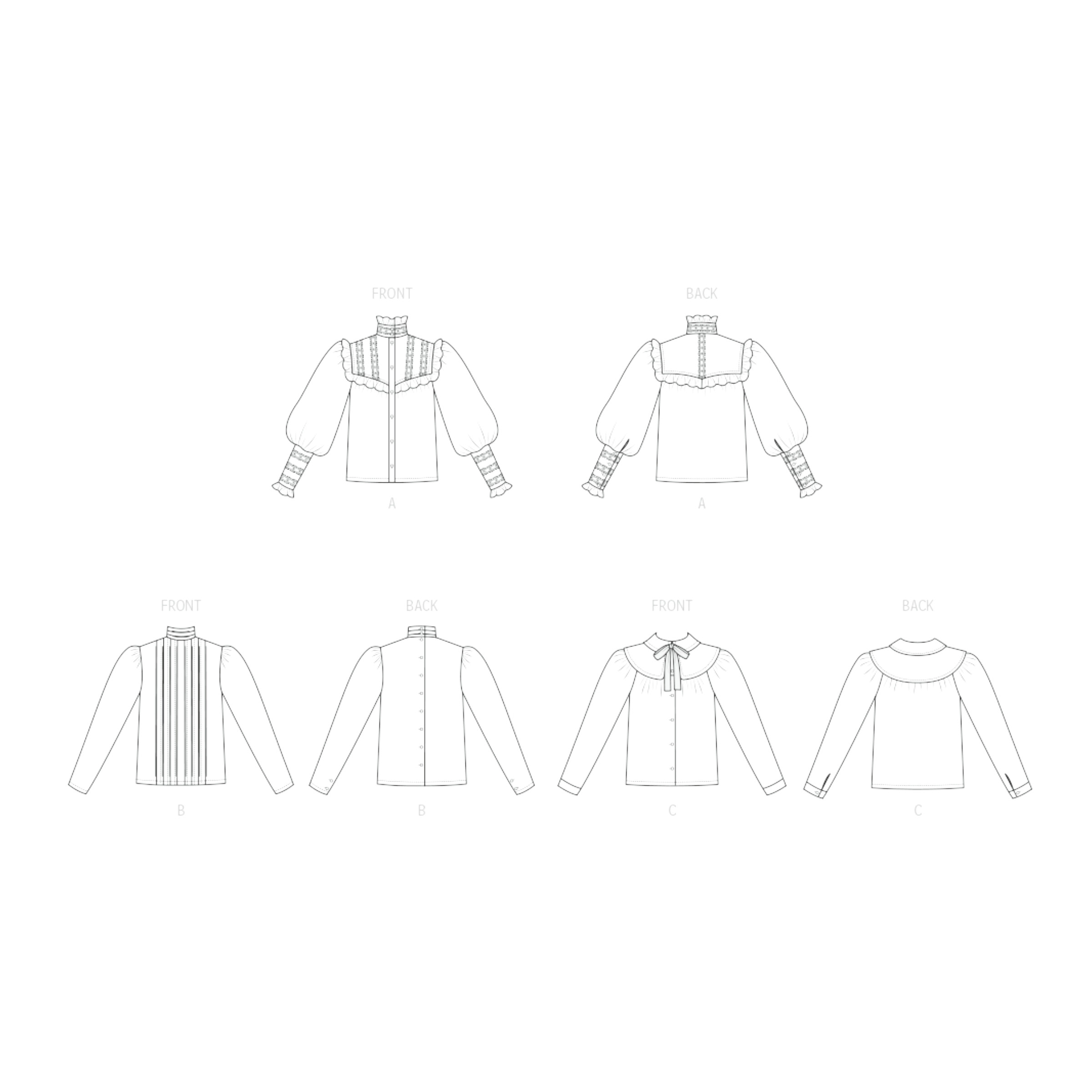 McCalls Schnittmuster M8620 - romantisch - verspielte Damenbluse – Bild 8