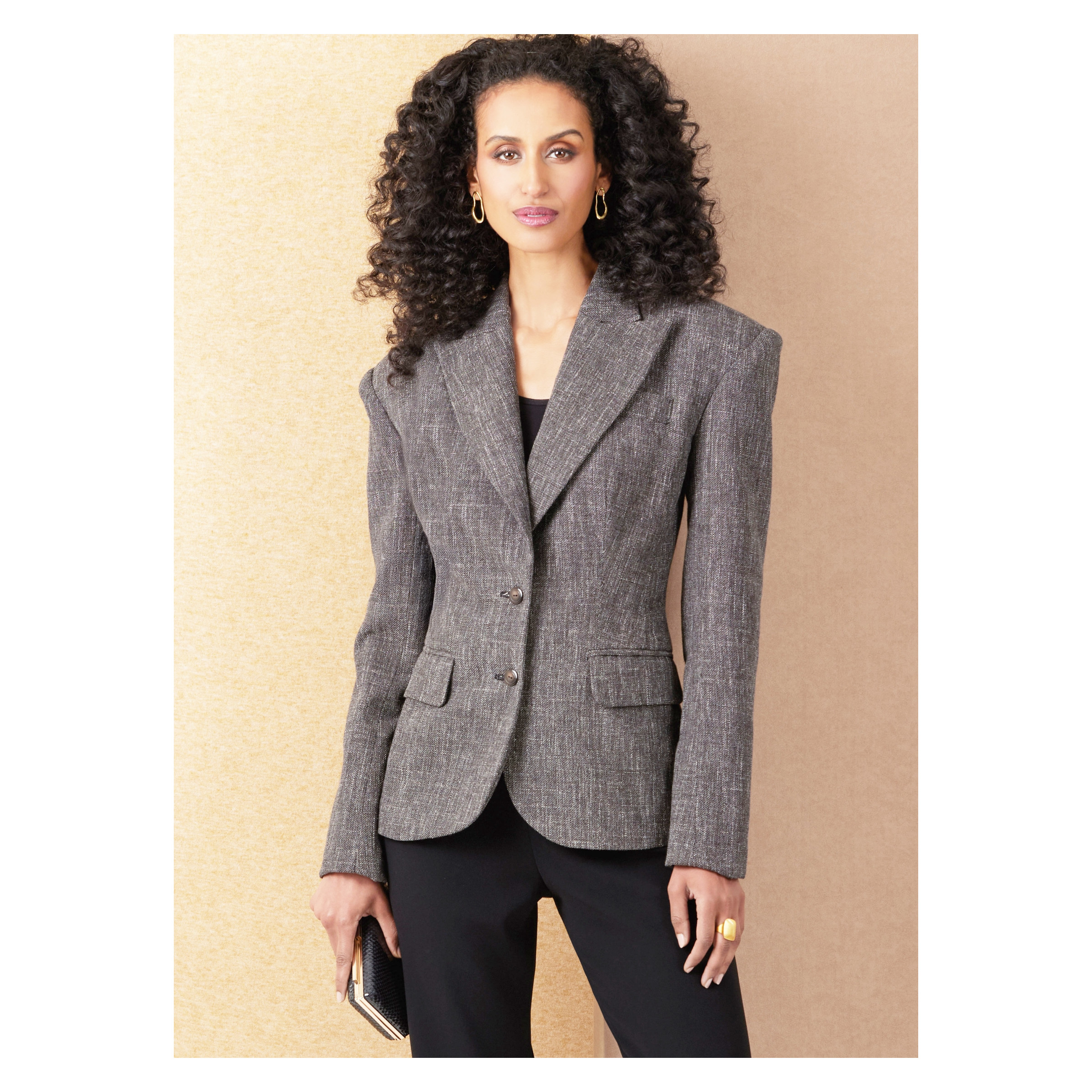 Vogue Schnittmuster - V2136 - taillierter Damenblazer mit oder ohne Kragen – Bild 2