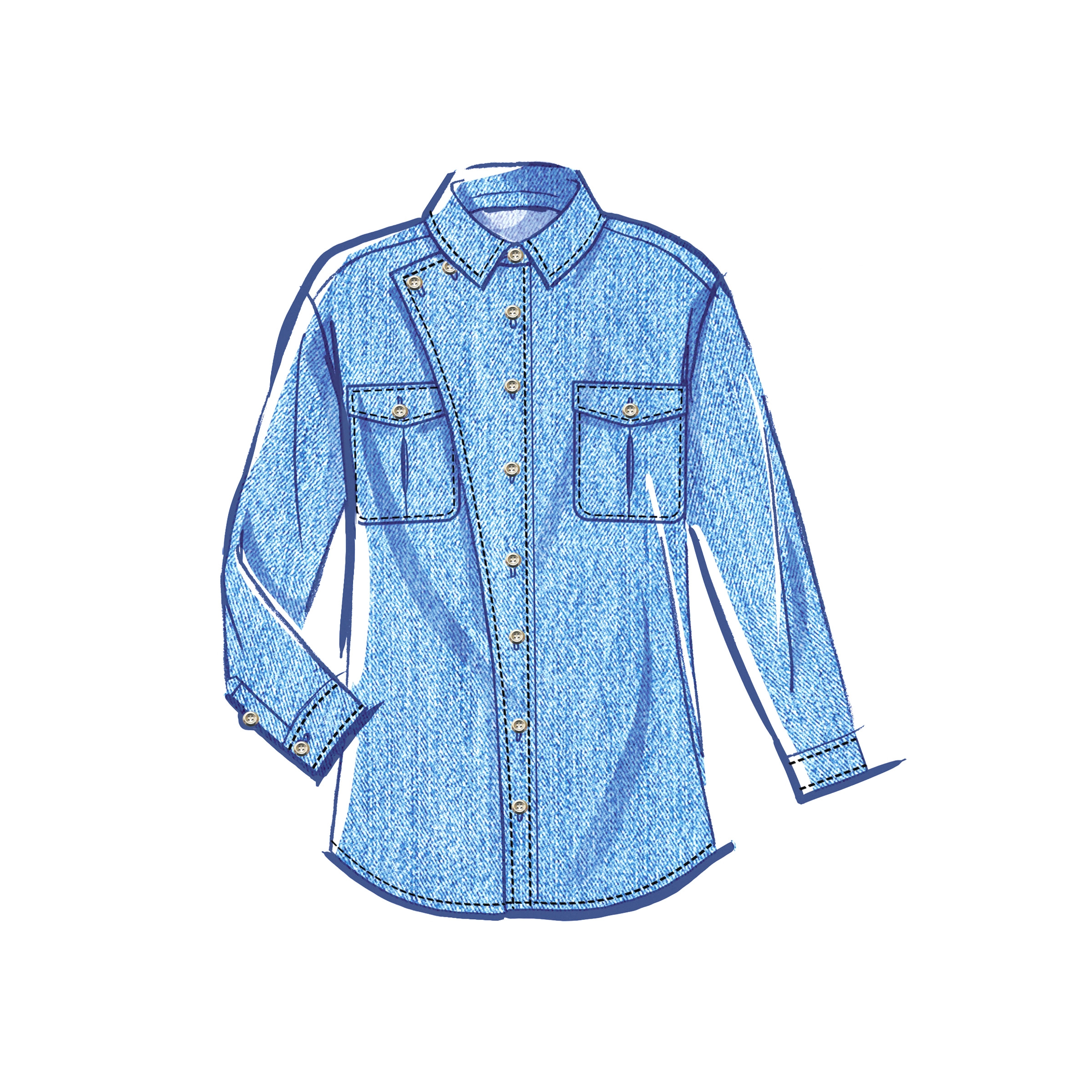 McCalls Schnittmuster M8615 - Hemd - Jeanshemd - Unisex – Bild 4