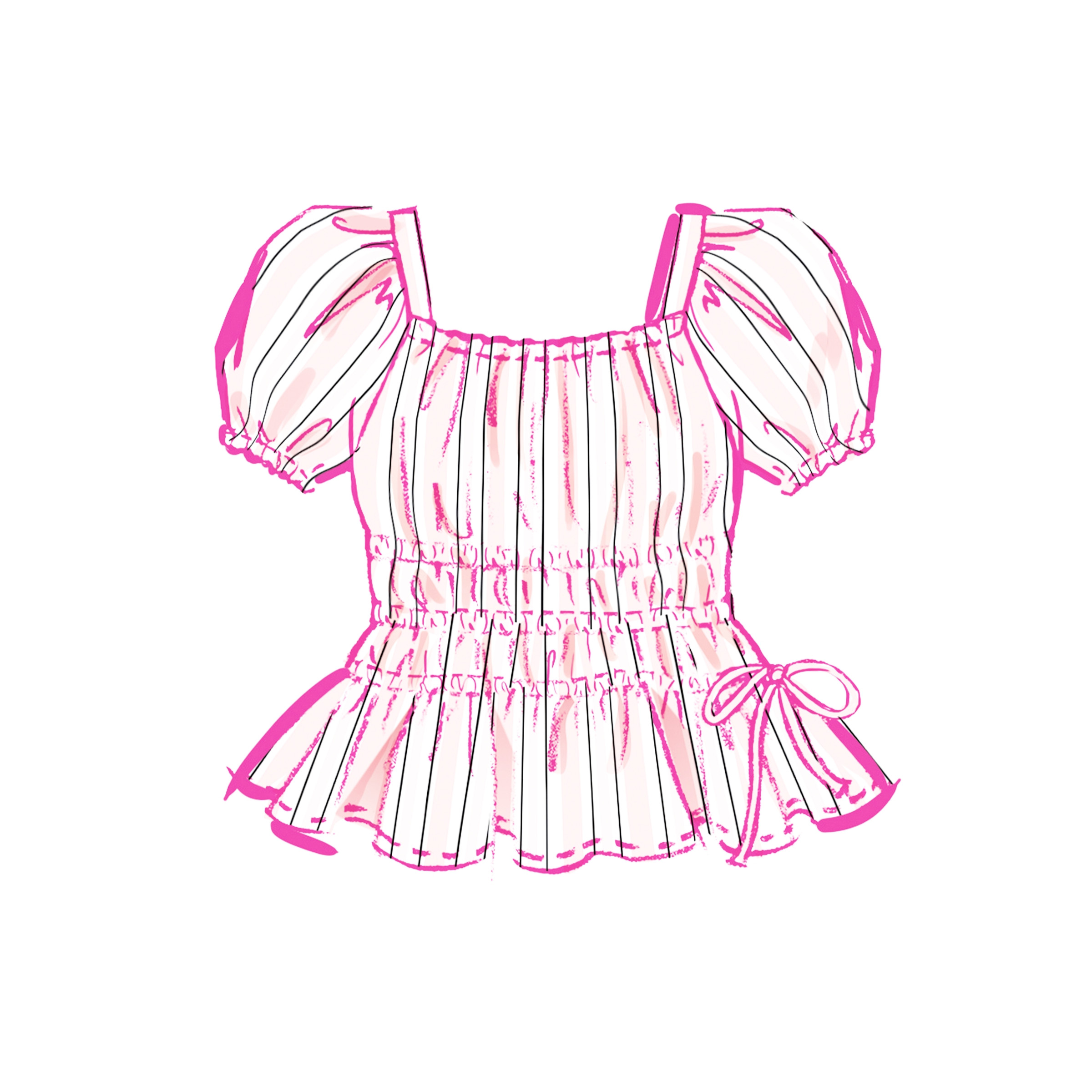 McCalls Schnittmuster M8619 - Mädchen Zweiteiler - Kleid - gesmokt – Bild 6