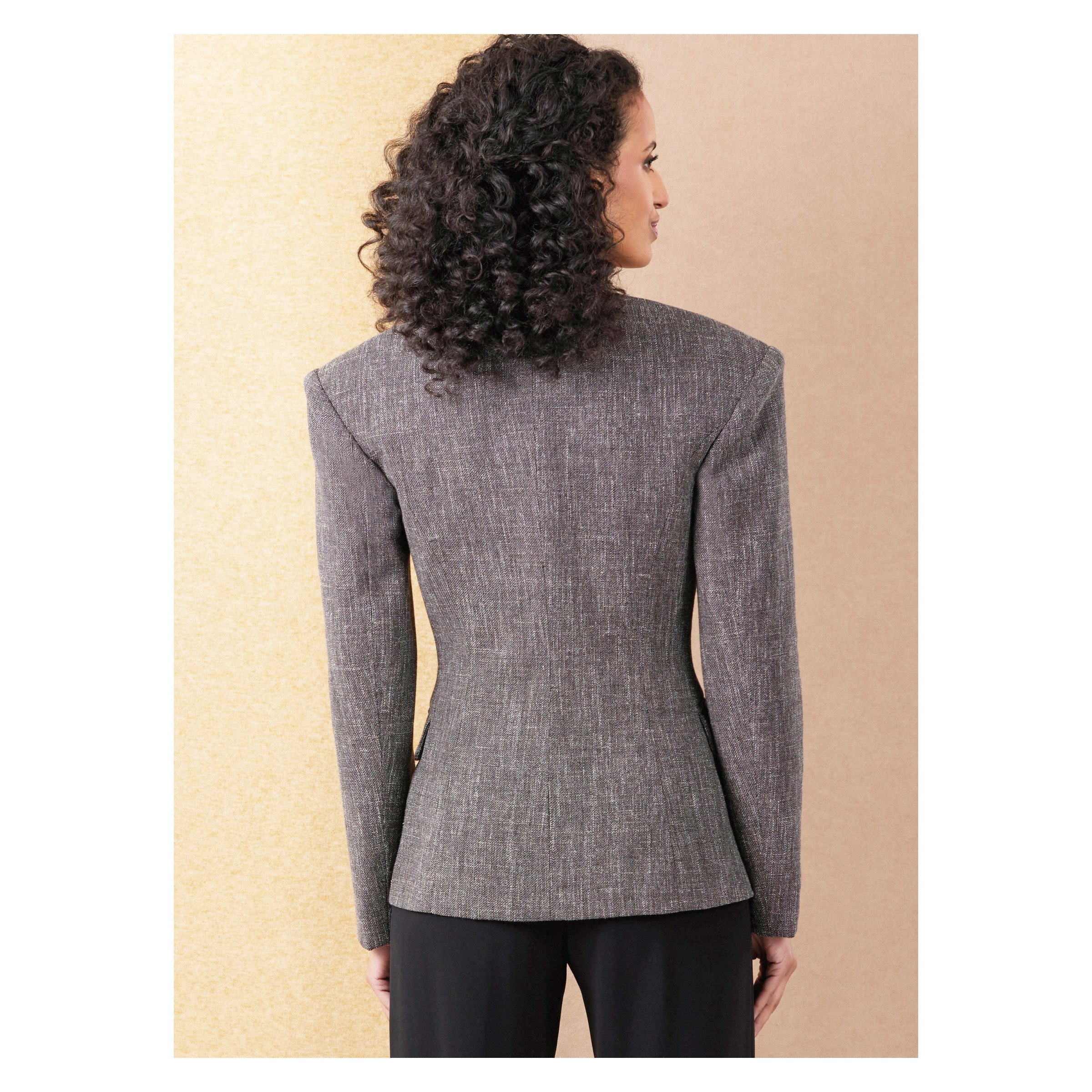 Vogue Schnittmuster - V2136 - taillierter Damenblazer mit oder ohne Kragen – Bild 4