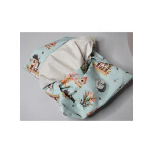 Alt-Text: „Kleines Körnerkissen in verschiedenen Stoffmustern – vielseitig als Handwärmer, Taschenwärmer, Babykissen oder Kühlkissen nutzbar.“