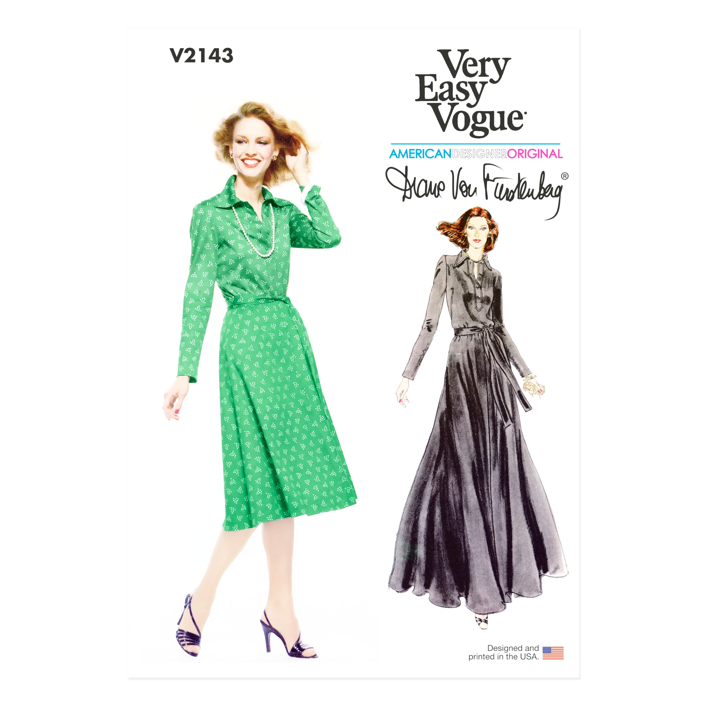 Vogue Schnittmuster V2143 für ein Vintage Jersey Kleid
