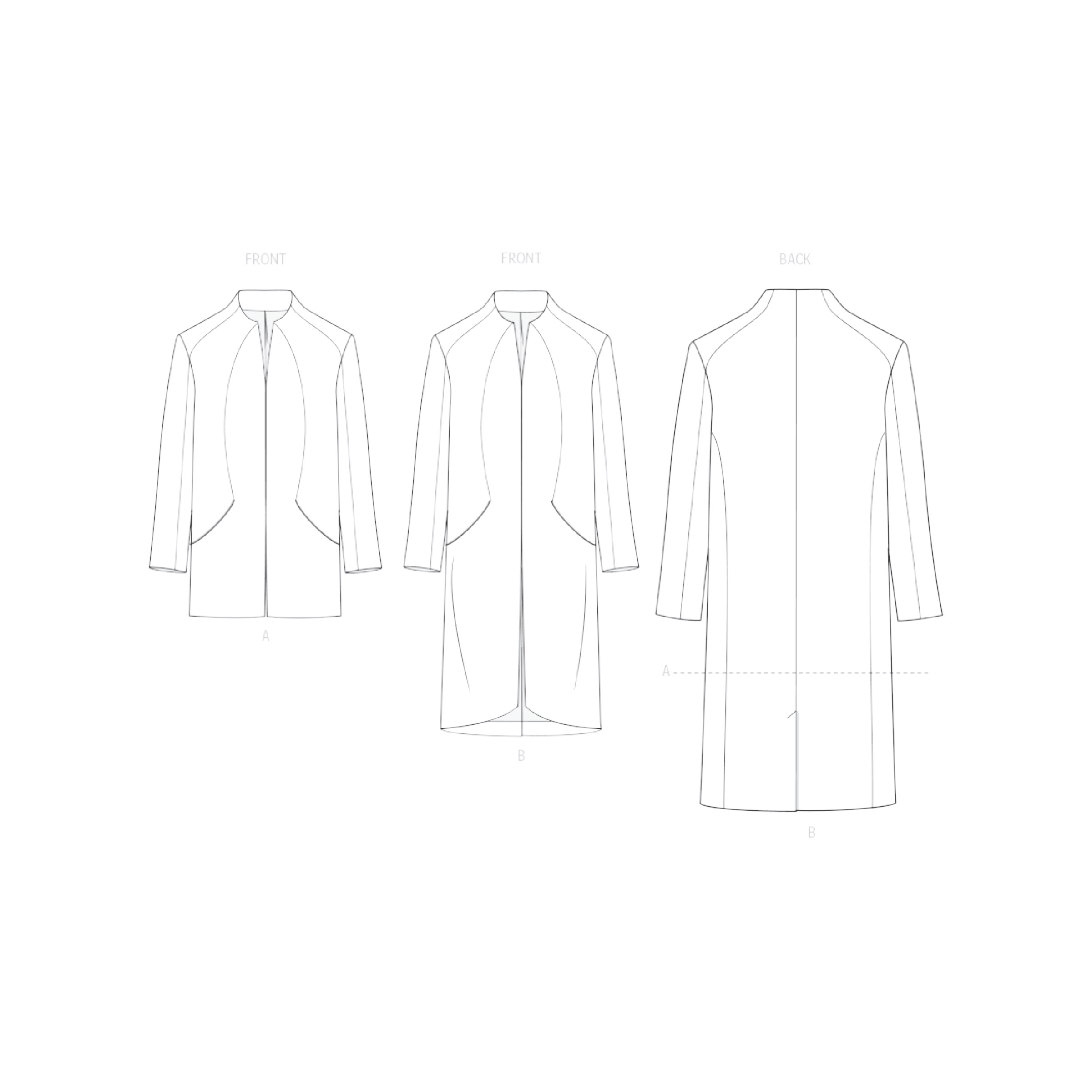 Vogue Schnittmuster V2141 - Herrenjacke in zwei Längen – Bild 7