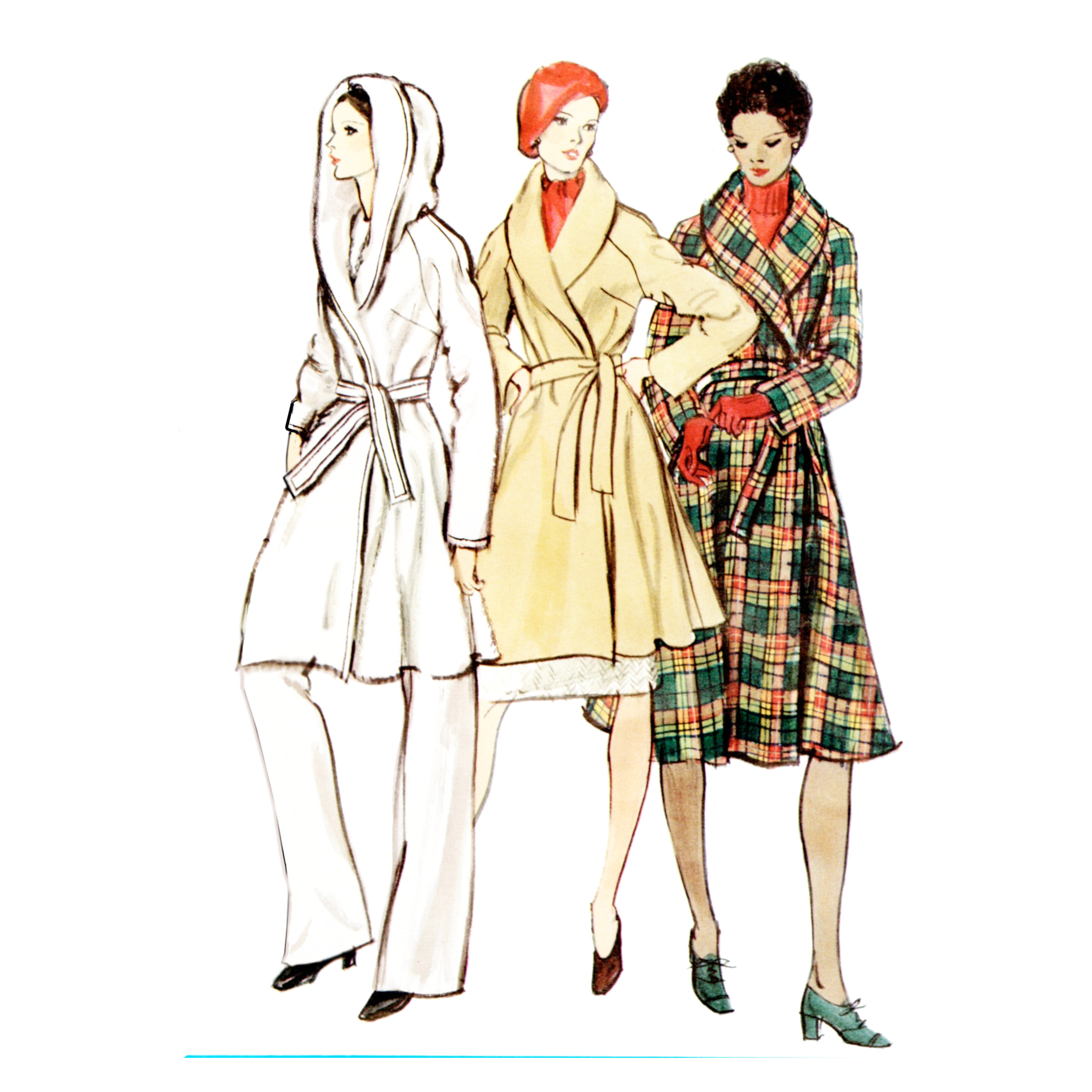 Vogue Schnittmuster - V2145 - Vintage Mantel mit Schalkragen – Bild 2