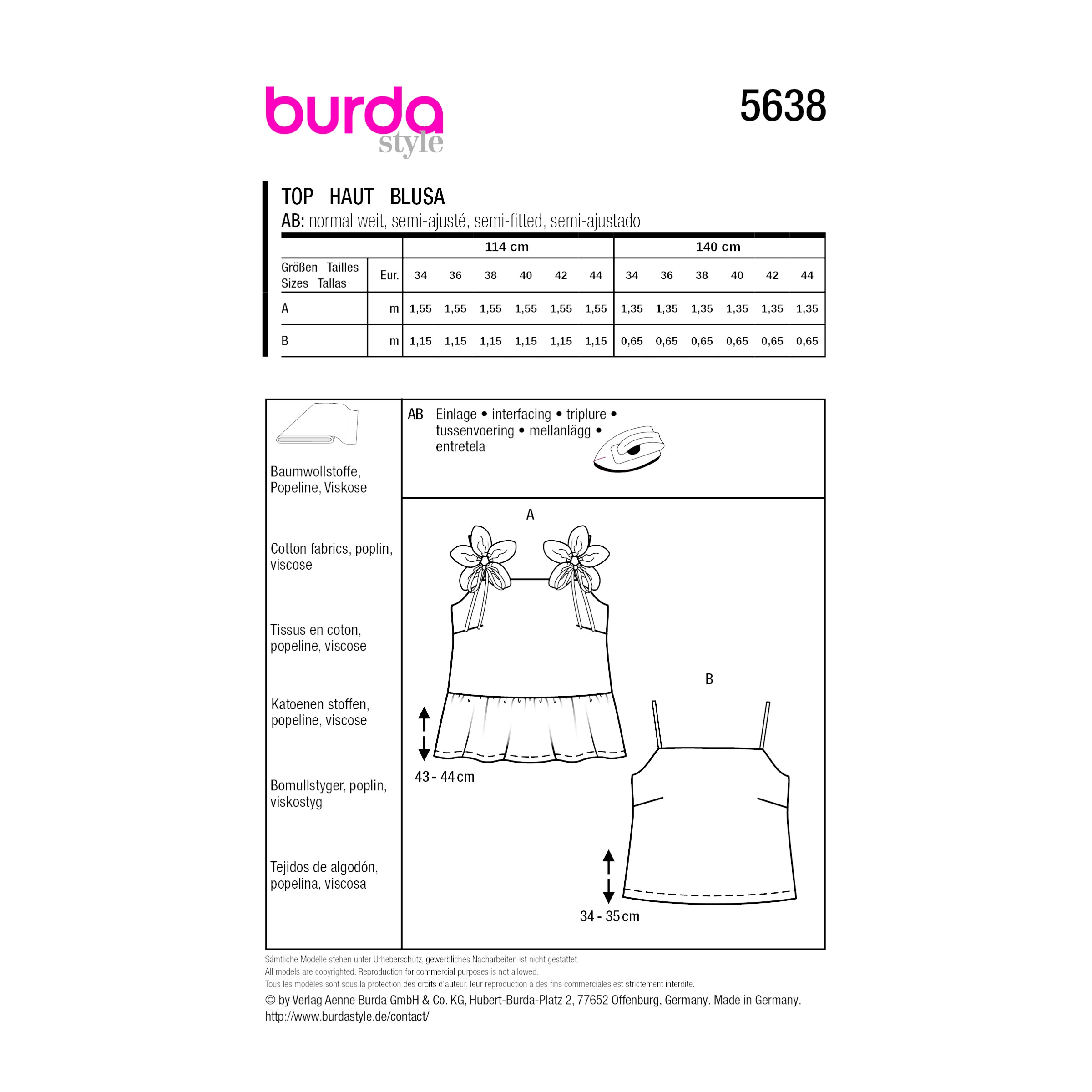 Burda Style Schnittmuster 5638 – Sommertop für Damen | Leichtes DIY-Top für den Sommer – Bild 9