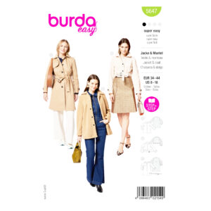 Burda Style Schnittmuster 5647 für Damen Jackenvarianten zum Selbernähen