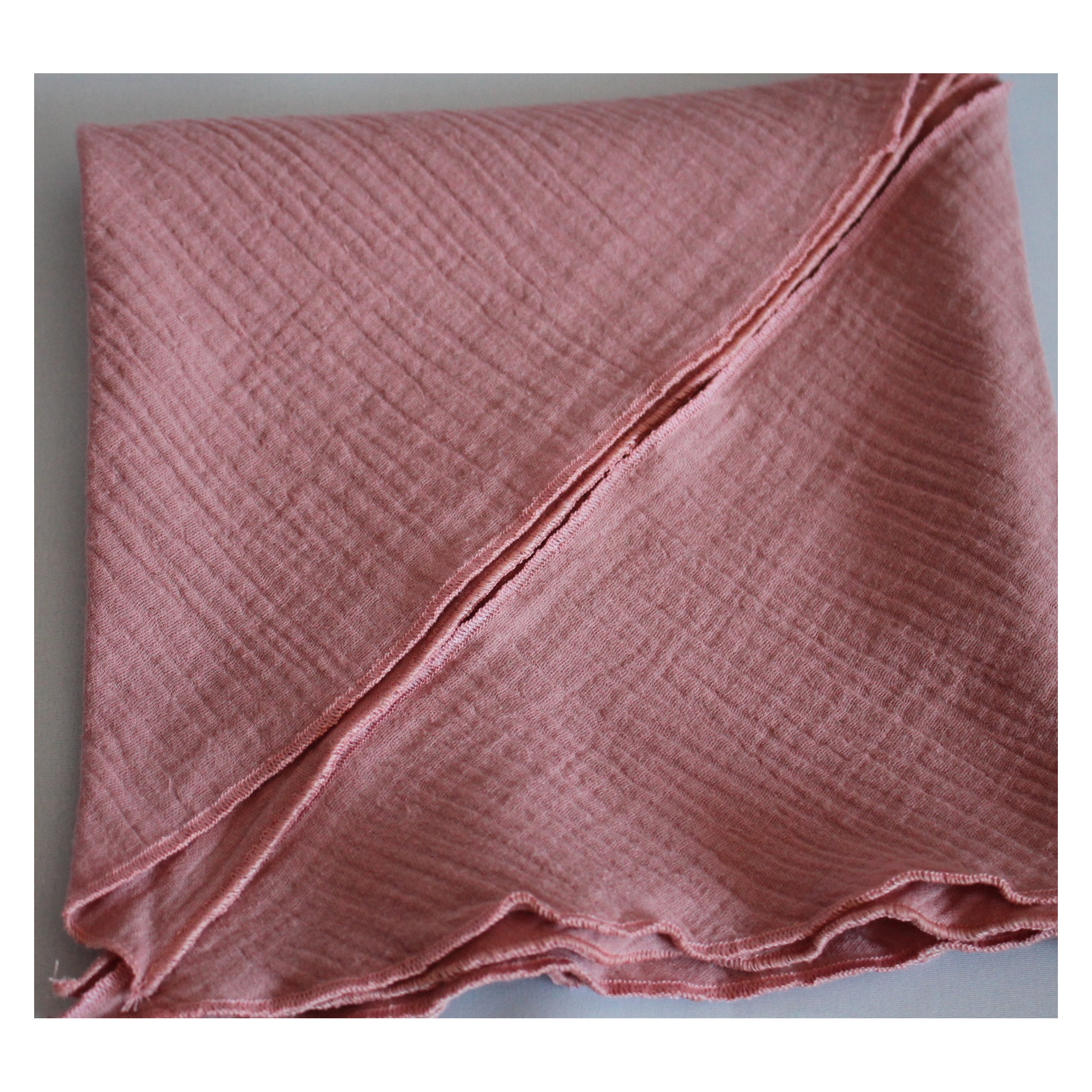 Halstuch - Kinder - Musselin einlagig - Altrosa - 0,90 m x 0,38 m - verschiedene Ränder – Bild 6