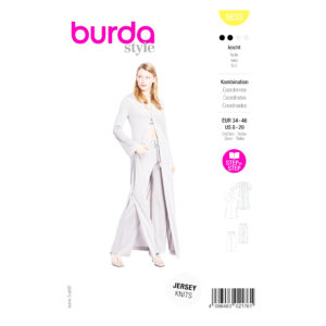Burda Style Schnittmuster 5633 Hausanzug langer Mantel Damen bequemes Nähmuster DIY Mode