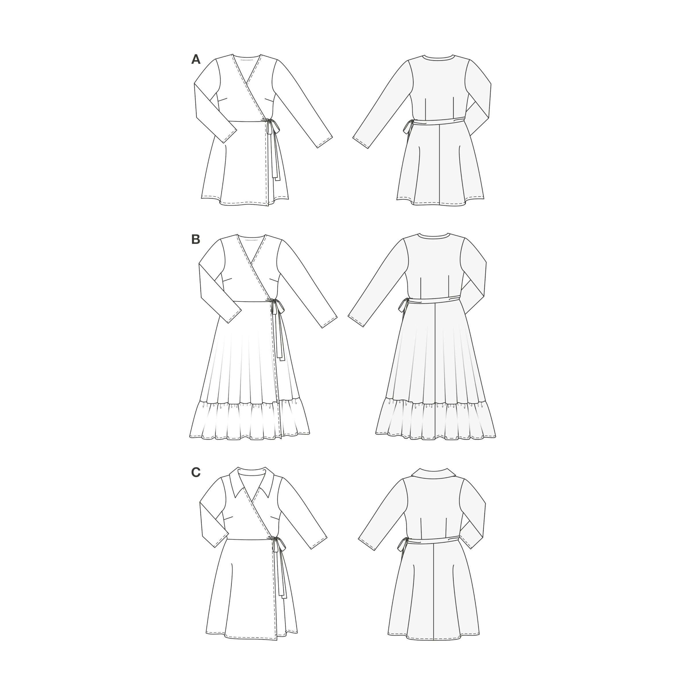 Burda Easy Schnittmuster 5648 Wickelkleid | schlichte Eleganz | Burda Pattern – Bild 7