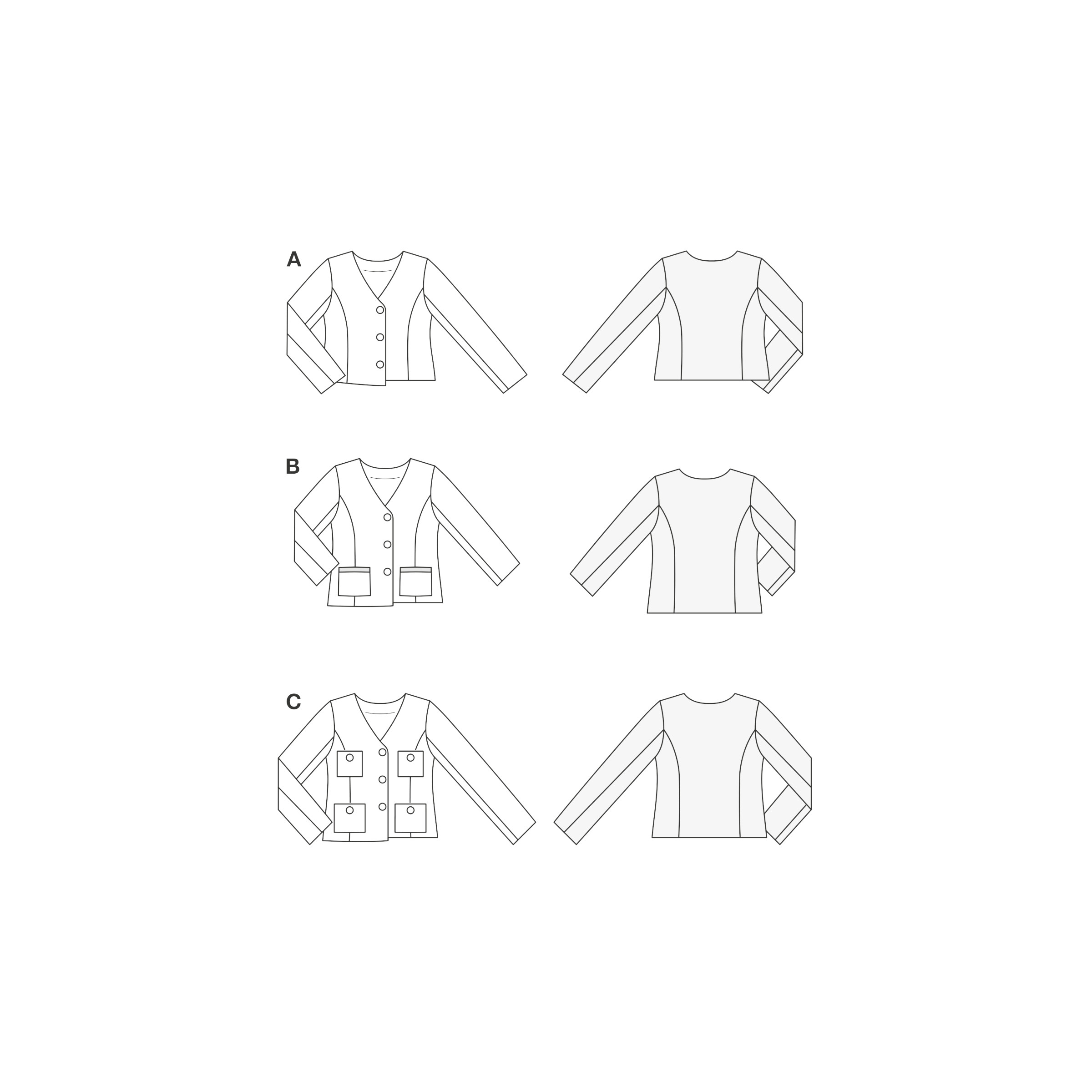 Burda Easy Schnittmuster 5649 kurze Damenjacke | Kragen los - Burda Pattern – Bild 8