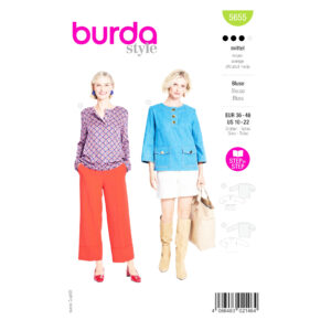 Burda Style Schnittmuster 5655 für ein schlichtes Damenoberteil oder Shirt