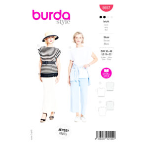 Burda Easy Schnittmuster 5657 Damenshirt und Damenpullover mit überschnittener Schulter