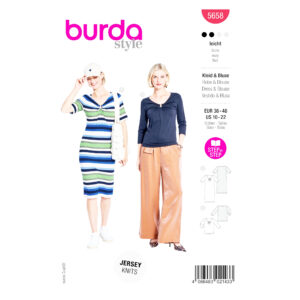 Burda Style Schnittmuster 5658 Damenshirt und Kleid mit Raffung am Ausschnitt