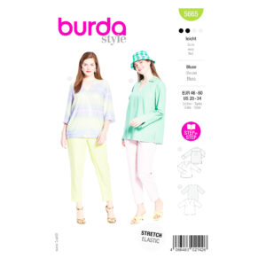 Burda Style Schnittmuster 5665 schlichtes Damenshirt mit V-Ausschnitt