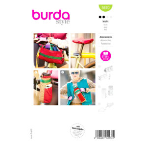 Burda Style Schnittmuster 5670 Fahrradzubehör mit Sattelbezug und Taschen