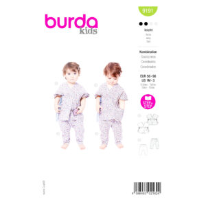Burda Kids Schnittmuster 9191 Babyhose und leichtes Shirt