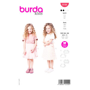 Burda Kids Schnittmuster 9194 Wickelrock mit Rüschen für Mädchen