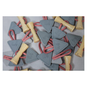 Knebelknopf für Kinderbekleidung hellgrau/altrosa