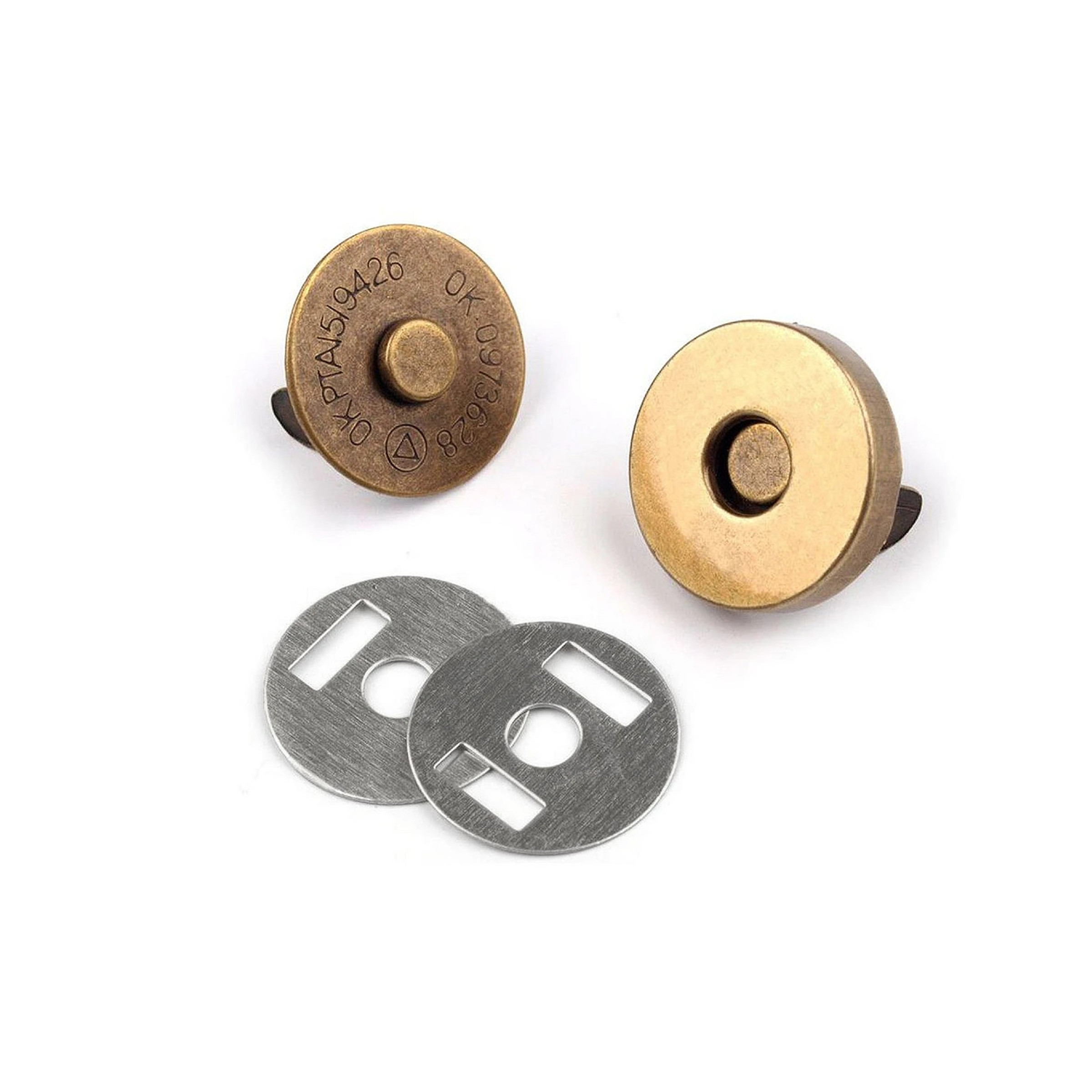 4x Magnetknopf für Taschen - Magnetverschluss - Nähfrei - 18mm/ 3 mm - verschiedene Farben – Bild 2