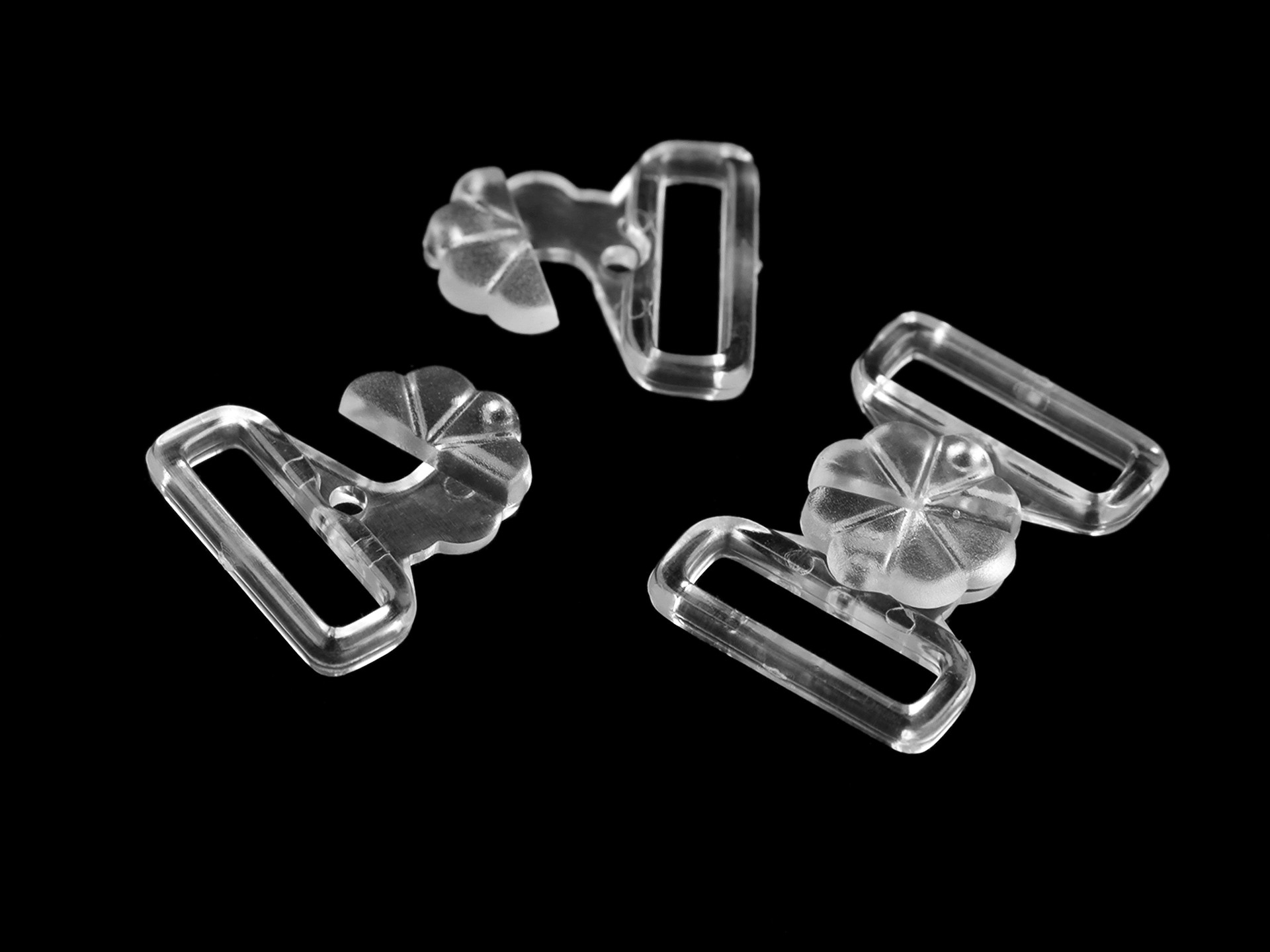 0.80 EUR/Stck.- 4 x Verschluss für Bikini - Breite 17 mm - Kunststoff – Bild 2