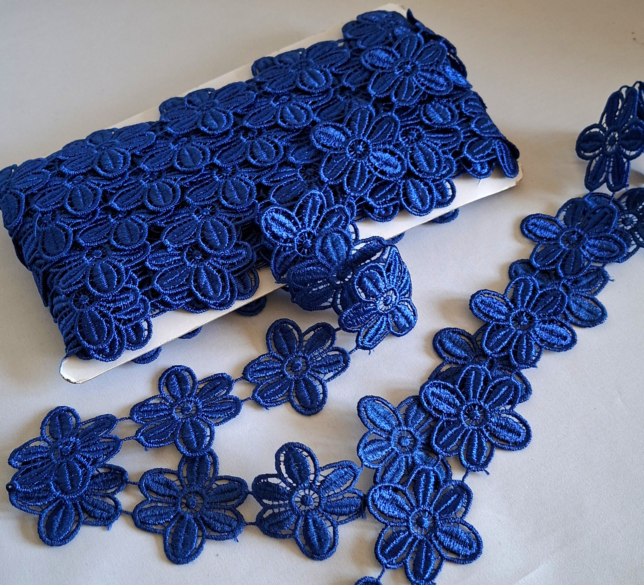 6 m Ätzspitze , Blumenmotiv blau