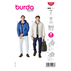 Burda Style Schnittmuster Nr. 5595 - Herren -Steppjacke - Kapuze oder Kragen