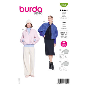 Burda Easy Schnittmuster Nr. 5596 - Damenblouson - wattierte Damenjacke