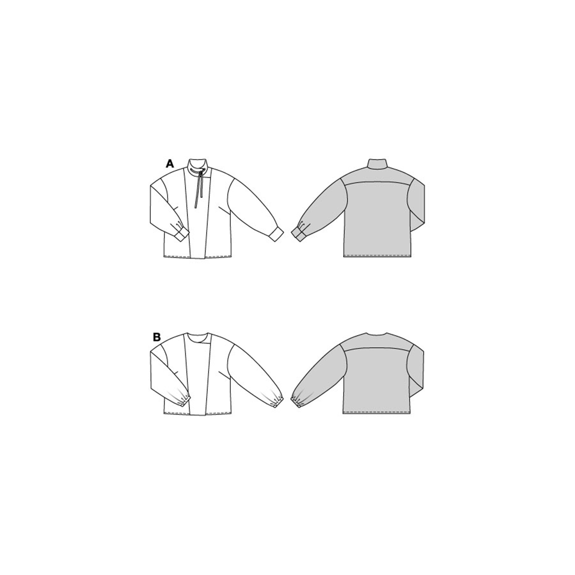 Burda Style Schnittmuster Nr. 5597 - Bluse oder Jacke, diagonaler Verschluss – Bild 8