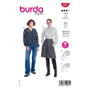 Burda Style Schnittmuster Nr. 5597 - Bluse oder Jacke, diagonaler Verschluss