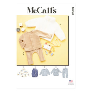 McCalls Schnittmuster M8640 - Babykombination - Hose und Oberteile