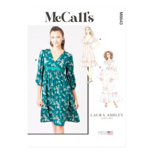 McCalls Schnittmuster M8643 - legeres Kleid mit hoher Taille