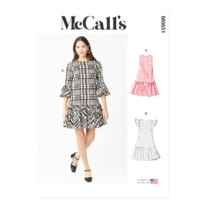 McCall’s Schnittmuster M8651 - Minikleid mit Volant am Rock