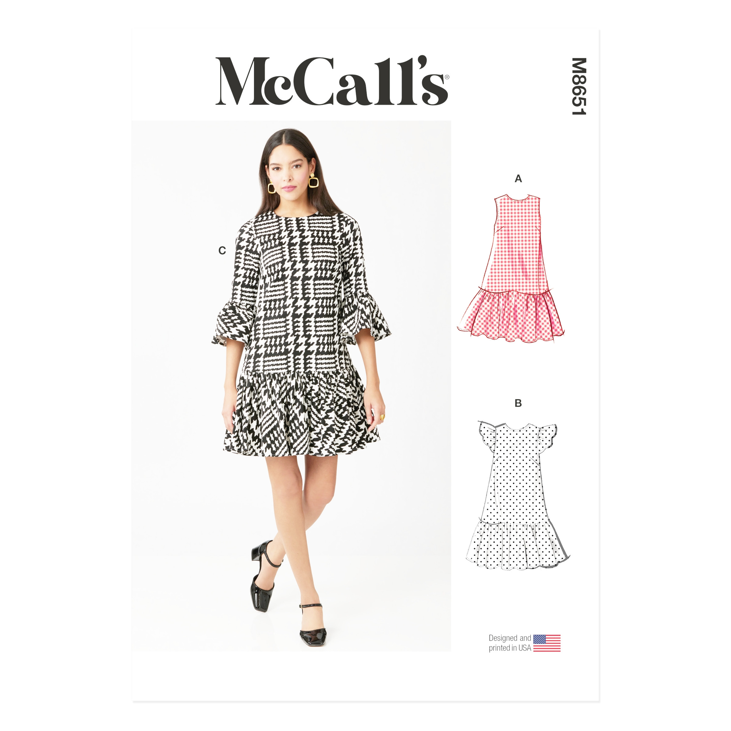 McCall’s Schnittmuster M8651 - Minikleid mit Volant am Rock