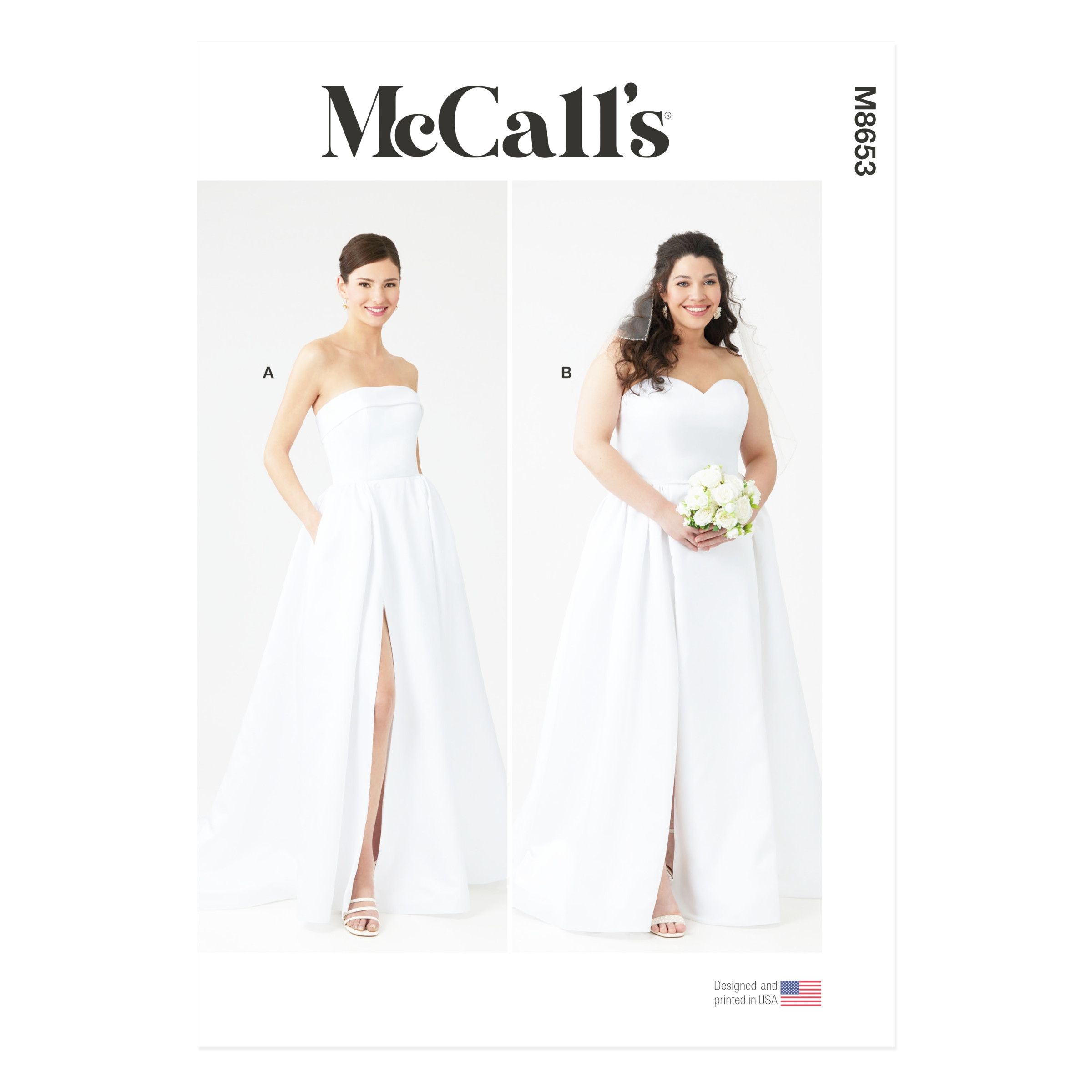 McCalls Schnittmuster M8653 - Kleid mit Corsagenoberteil - Hochzeitskleid