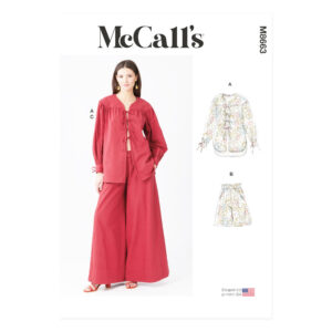 McCall’s Schnittmuster M8663 - Weite Freizeithose - legere Bluse