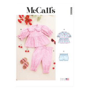 McCalls Schnittmuster M8665 - Babykombination mit Rüschen