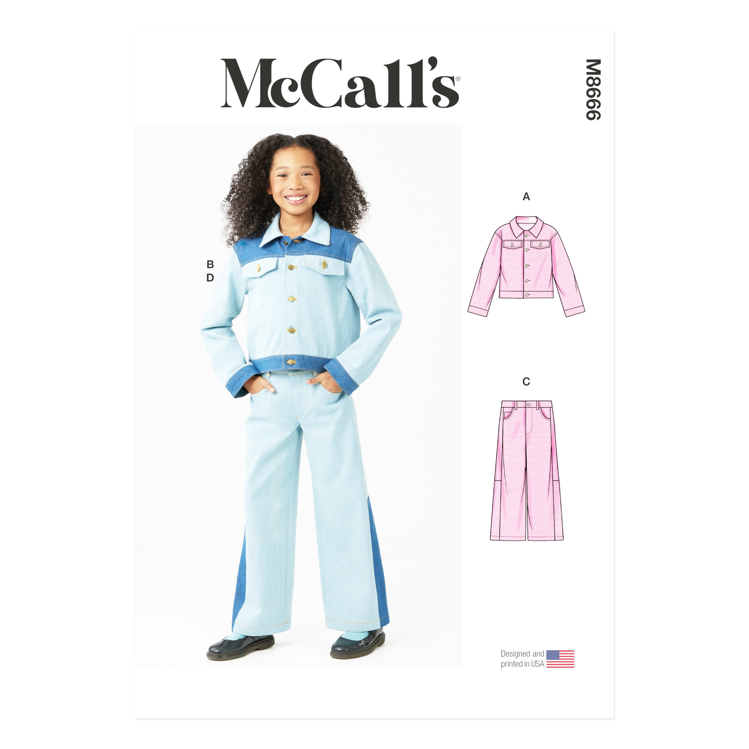 McCalls Schnittmuster M8666 - Hosenanzug für Mädchen