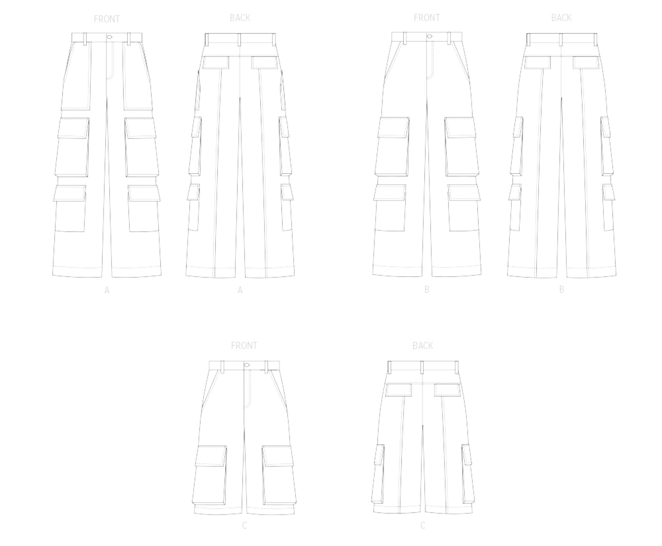 McCalls Schnittmuster M8639 - Herren Cargohose - 2 Längen – Bild 4