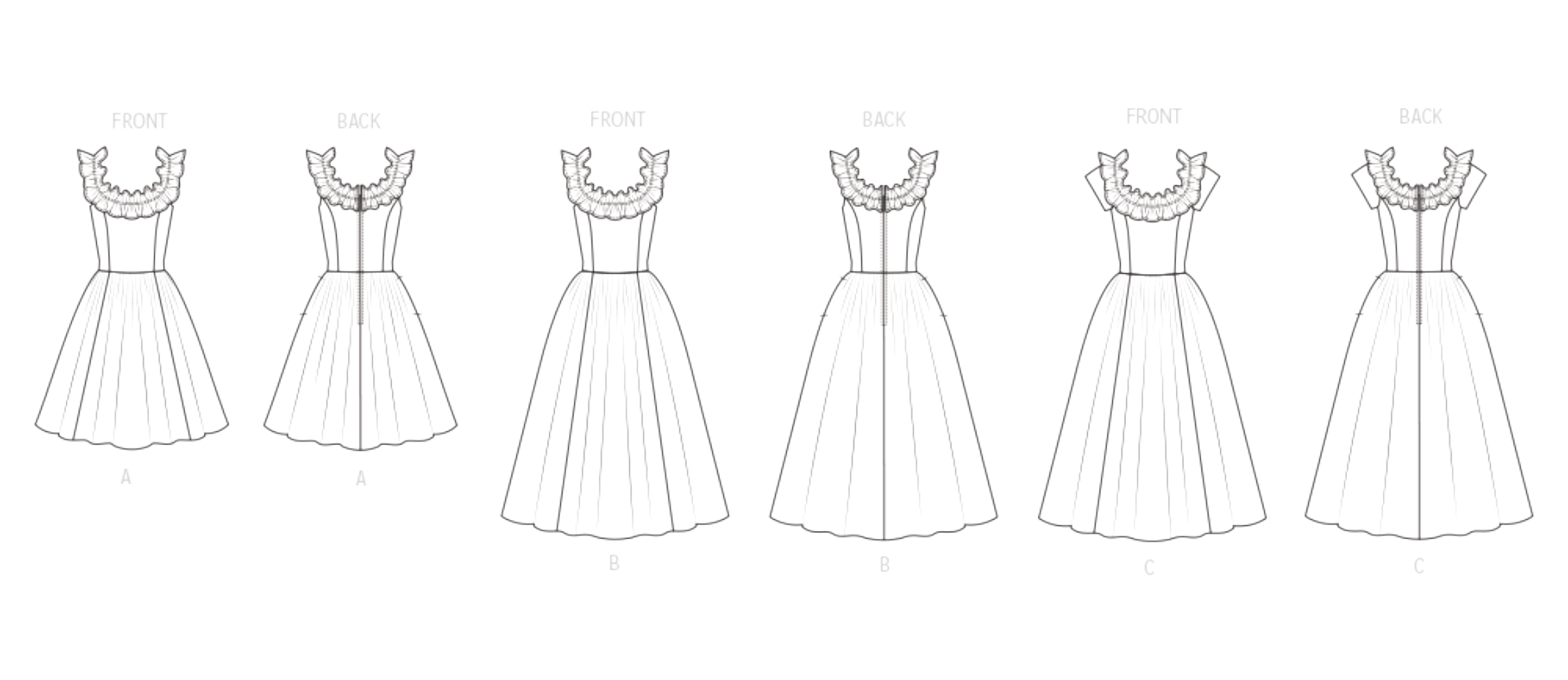 McCalls Schnittmuster M8650 - Sommerkleid mit Rüschenkragen – Bild 6